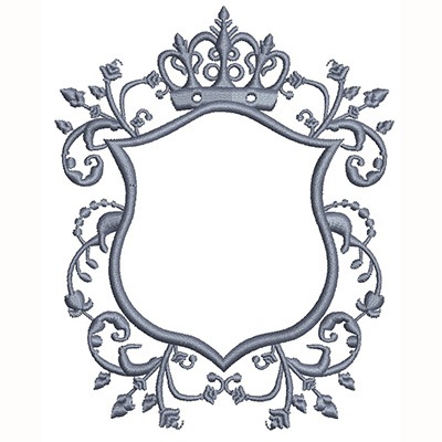 Matriz de matriz Matriz De Bordado Moldura Escudo Com Coroa